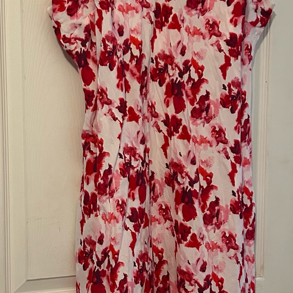 Ava & Viv Floral Maxi Dress in Pink and Red